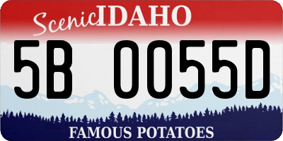 ID license plate 5B0055D