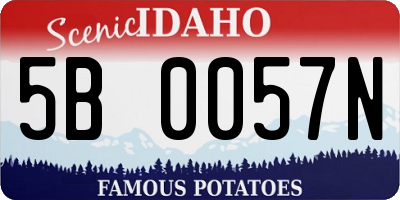 ID license plate 5B0057N