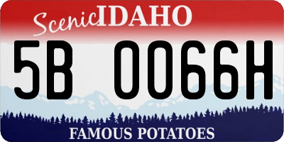 ID license plate 5B0066H