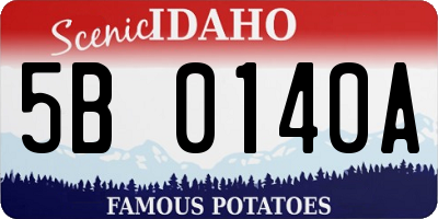 ID license plate 5B0140A