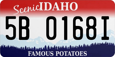 ID license plate 5B0168I