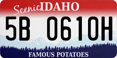 ID license plate 5B0610H