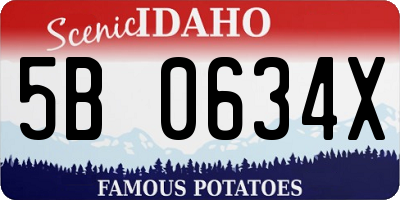 ID license plate 5B0634X