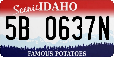 ID license plate 5B0637N