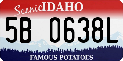ID license plate 5B0638L