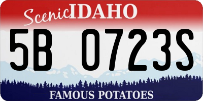 ID license plate 5B0723S