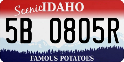 ID license plate 5B0805R
