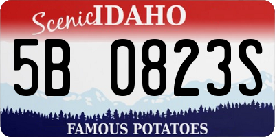 ID license plate 5B0823S