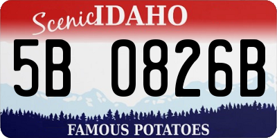 ID license plate 5B0826B