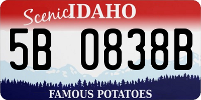 ID license plate 5B0838B