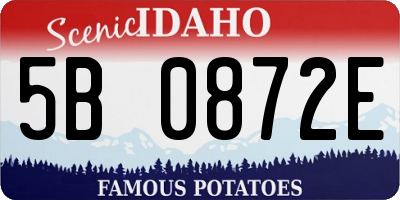 ID license plate 5B0872E
