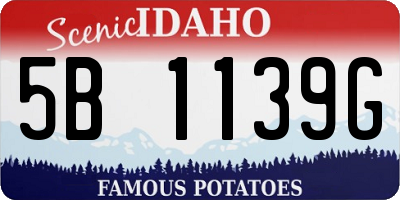 ID license plate 5B1139G