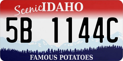 ID license plate 5B1144C