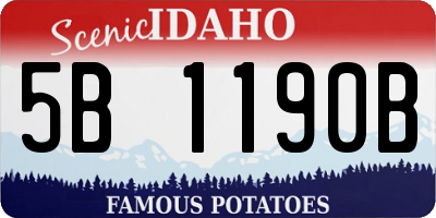 ID license plate 5B1190B