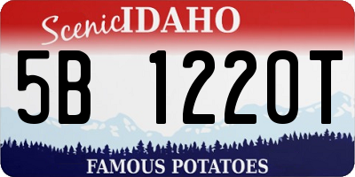 ID license plate 5B1220T