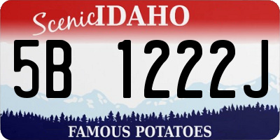 ID license plate 5B1222J