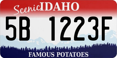 ID license plate 5B1223F