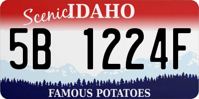 ID license plate 5B1224F