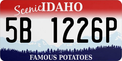 ID license plate 5B1226P