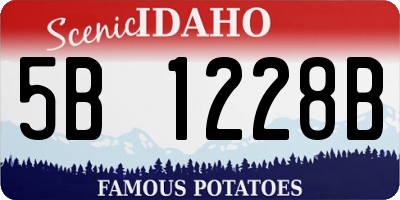 ID license plate 5B1228B