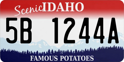 ID license plate 5B1244A