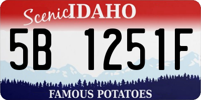 ID license plate 5B1251F