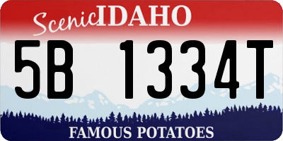 ID license plate 5B1334T