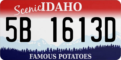 ID license plate 5B1613D