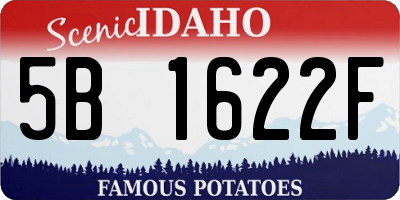 ID license plate 5B1622F