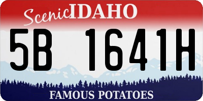 ID license plate 5B1641H