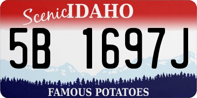 ID license plate 5B1697J