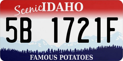 ID license plate 5B1721F