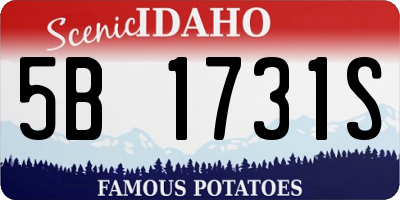 ID license plate 5B1731S