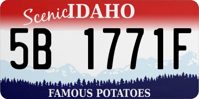 ID license plate 5B1771F