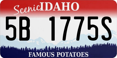 ID license plate 5B1775S