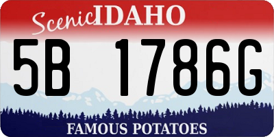 ID license plate 5B1786G