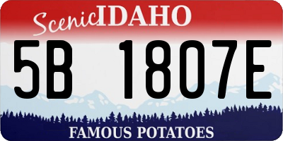 ID license plate 5B1807E