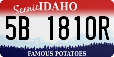 ID license plate 5B1810R