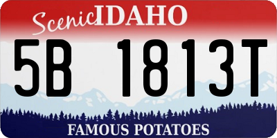 ID license plate 5B1813T