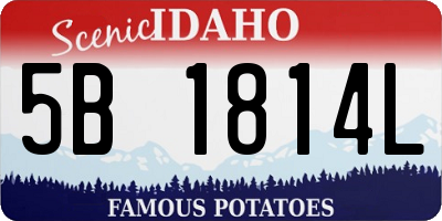 ID license plate 5B1814L