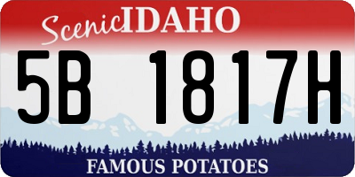 ID license plate 5B1817H
