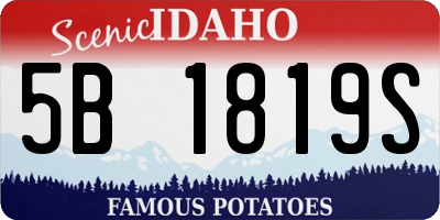 ID license plate 5B1819S