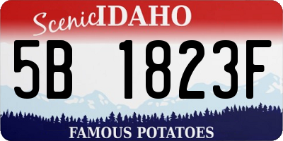 ID license plate 5B1823F