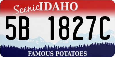 ID license plate 5B1827C