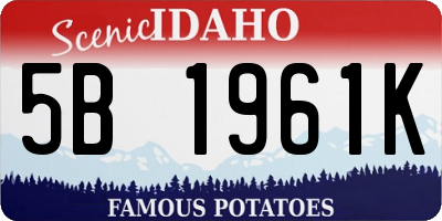 ID license plate 5B1961K