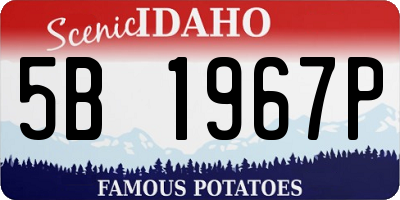 ID license plate 5B1967P