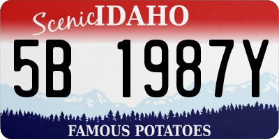 ID license plate 5B1987Y