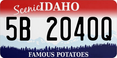 ID license plate 5B2040Q
