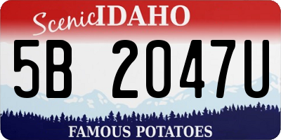 ID license plate 5B2047U
