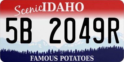 ID license plate 5B2049R